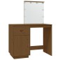 vidaXL Mesa tocador LED madera maciza pino marrón miel 95x50x133,5 cm vidaXL Mesa tocador LED madera maciza pino marrón miel 95x50x133,5 cm