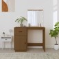 vidaXL Mesa tocador LED madera maciza pino marrón miel 95x50x133,5 cm vidaXL Mesa tocador LED madera maciza pino marrón miel 95x50x133,5 cm