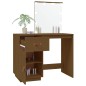 vidaXL Mesa tocador LED madera maciza pino marrón miel 95x50x133,5 cm vidaXL Mesa tocador LED madera maciza pino marrón miel 95x50x133,5 cm