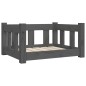 vidaXL Cama para perros madera maciza de pino gris 55,5x45,5x28 cm vidaXL Cama para perros madera maciza de pino gris 55,5x45,5x28 cm