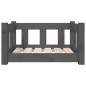 vidaXL Cama para perros madera maciza de pino gris 55,5x45,5x28 cm vidaXL Cama para perros madera maciza de pino gris 55,5x45,5x28 cm