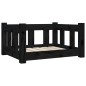 vidaXL Cama para perros madera maciza de pino negro 55,5x45,5x28 cm vidaXL Cama para perros madera maciza de pino negro 55,5x45,5x28 cm