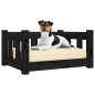 vidaXL Cama para perros madera maciza de pino negro 55,5x45,5x28 cm vidaXL Cama para perros madera maciza de pino negro 55,5x45,5x28 cm
