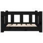 vidaXL Cama para perros madera maciza de pino negro 55,5x45,5x28 cm vidaXL Cama para perros madera maciza de pino negro 55,5x45,5x28 cm