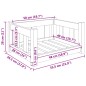vidaXL Cama para perros madera maciza de pino negro 55,5x45,5x28 cm vidaXL Cama para perros madera maciza de pino negro 55,5x45,5x28 cm