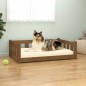 vidaXL Cama para perros madera maciza pino marrón miel 95,5x65,5x28 cm vidaXL Cama para perros madera maciza pino marrón miel 95,5x65,5x28 cm