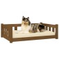 vidaXL Cama para perros madera maciza pino marrón miel 95,5x65,5x28 cm vidaXL Cama para perros madera maciza pino marrón miel 95,5x65,5x28 cm
