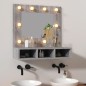 vidaXL Mueble con espejo y LED color gris Sonoma 60x31,5x62 cm vidaXL Mueble con espejo y LED color gris Sonoma 60x31,5x62 cm