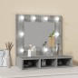 vidaXL Mueble con espejo y LED color gris Sonoma 60x31,5x62 cm vidaXL Mueble con espejo y LED color gris Sonoma 60x31,5x62 cm