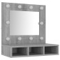 vidaXL Mueble con espejo y LED color gris Sonoma 60x31,5x62 cm vidaXL Mueble con espejo y LED color gris Sonoma 60x31,5x62 cm