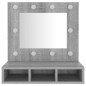 vidaXL Mueble con espejo y LED color gris Sonoma 60x31,5x62 cm vidaXL Mueble con espejo y LED color gris Sonoma 60x31,5x62 cm