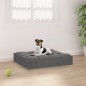 vidaXL Cama para perros madera maciza de pino gris 51,5x44x9 cm