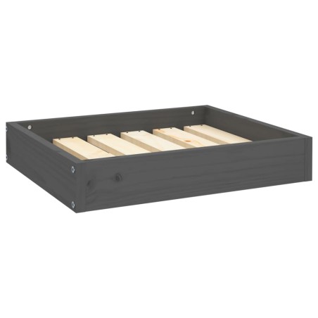 vidaXL Cama para perros madera maciza de pino gris 51,5x44x9 cm