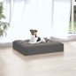 vidaXL Cama para perros madera maciza de pino gris 51,5x44x9 cm