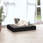 vidaXL Cama para perros madera maciza de pino negro 61,5x49x9 cm vidaXL Cama para perros madera maciza de pino negro 61,5x49x9 cm