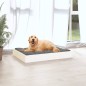 vidaXL Cama para perros madera maciza de pino blanco 71,5x54x9 cm vidaXL Cama para perros madera maciza de pino blanco 71,5x54x9 cm