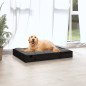 vidaXL Cama para perros madera maciza de pino negro 71,5x54x9 cm vidaXL Cama para perros madera maciza de pino negro 71,5x54x9 cm