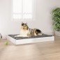 vidaXL Cama para perros madera maciza de pino blanco 91,5x64x9 cm vidaXL Cama para perros madera maciza de pino blanco 91,5x64x9 cm