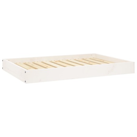 vidaXL Cama para perros madera maciza de pino blanco 91,5x64x9 cm