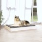 vidaXL Cama para perros madera maciza de pino blanco 91,5x64x9 cm vidaXL Cama para perros madera maciza de pino blanco 91,5x64x9 cm