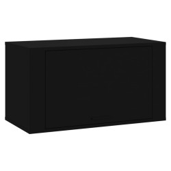 vidaXL Mueble zapatero pared madera contrachapada negro 70x35x38 cm