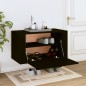 vidaXL Mueble zapatero pared madera contrachapada negro 70x35x38 cm