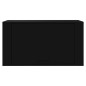 vidaXL Mueble zapatero pared madera contrachapada negro 70x35x38 cm