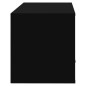 vidaXL Mueble zapatero pared madera contrachapada negro 70x35x38 cm