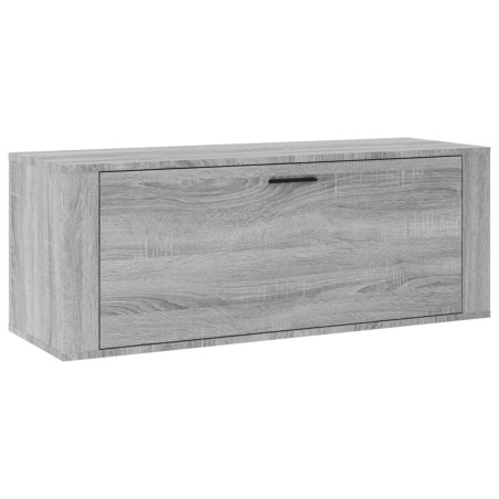 vidaXL Mueble zapatero pared contrachapada gris Sonoma 100x35x38 cm