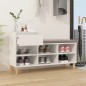 vidaXL Mueble zapatero madera contrachapada blanco brillo 102x36x60 cm vidaXL Mueble zapatero madera contrachapada blanco brillo 102x36x60 cm