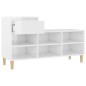 vidaXL Mueble zapatero madera contrachapada blanco brillo 102x36x60 cm vidaXL Mueble zapatero madera contrachapada blanco brillo 102x36x60 cm