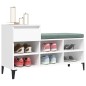 vidaXL Mueble zapatero madera contrachapada blanco 102x36x60 cm vidaXL Mueble zapatero madera contrachapada blanco 102x36x60 cm