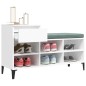 vidaXL Mueble zapatero madera contrachapada blanco 102x36x60 cm vidaXL Mueble zapatero madera contrachapada blanco 102x36x60 cm