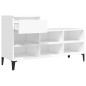 vidaXL Mueble zapatero madera contrachapada blanco 102x36x60 cm vidaXL Mueble zapatero madera contrachapada blanco 102x36x60 cm