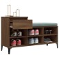 vidaXL Mueble zapatero madera contrachapada roble marrón 102x36x60 cm vidaXL Mueble zapatero madera contrachapada roble marrón 102x36x60 cm