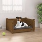 vidaXL Cama para perros madera maciza pino marrón miel 55,5x45,5x28 cm vidaXL Cama para perros madera maciza pino marrón miel 55,5x45,5x28 cm