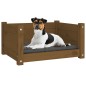 vidaXL Cama para perros madera maciza pino marrón miel 55,5x45,5x28 cm vidaXL Cama para perros madera maciza pino marrón miel 55,5x45,5x28 cm