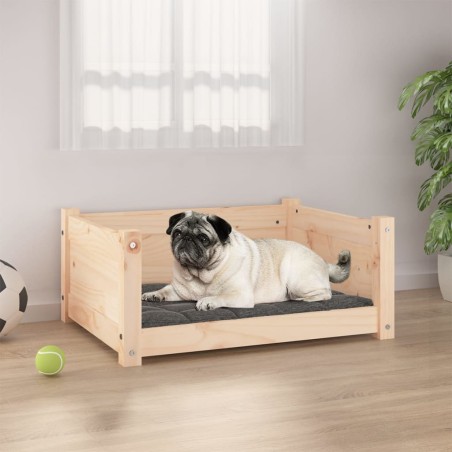 vidaXL Cama para perros madera maciza de pino 65,5x50,5x28 cm