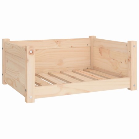 vidaXL Cama para perros madera maciza de pino 65,5x50,5x28 cm