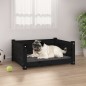 vidaXL Cama para perros madera maciza de pino negro 65,5x50,5x28 cm vidaXL Cama para perros madera maciza de pino negro 65,5x50,5x28 cm