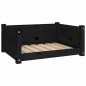 vidaXL Cama para perros madera maciza de pino negro 65,5x50,5x28 cm vidaXL Cama para perros madera maciza de pino negro 65,5x50,5x28 cm