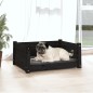 vidaXL Cama para perros madera maciza de pino negro 65,5x50,5x28 cm vidaXL Cama para perros madera maciza de pino negro 65,5x50,5x28 cm