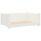 vidaXL Cama para perros madera maciza de pino blanco 75,5x55,5x28 cm