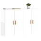 vidaXL Armarios de pared 2 uds madera de ingeniería blanco brillante vidaXL Armarios de pared 2 uds madera de ingeniería blanco brillante