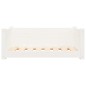 vidaXL Cama para perros madera maciza de pino blanco 75,5x55,5x28 cm
