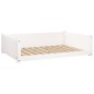 vidaXL Cama para perros madera maciza de pino blanco 95,5x65,5x28 cm vidaXL Cama para perros madera maciza de pino blanco 95,5x65,5x28 cm