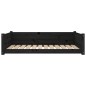 vidaXL Cama para perros madera maciza de pino negro 105,5x75,5x28 cm