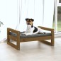 vidaXL Cama para perros madera maciza pino marrón miel 55,5x45,5x28 cm vidaXL Cama para perros madera maciza pino marrón miel 55,5x45,5x28 cm