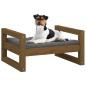 vidaXL Cama para perros madera maciza pino marrón miel 55,5x45,5x28 cm vidaXL Cama para perros madera maciza pino marrón miel 55,5x45,5x28 cm
