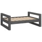 vidaXL Cama para perros madera maciza de pino gris 75,5x55,5x28 cm vidaXL Cama para perros madera maciza de pino gris 75,5x55,5x28 cm